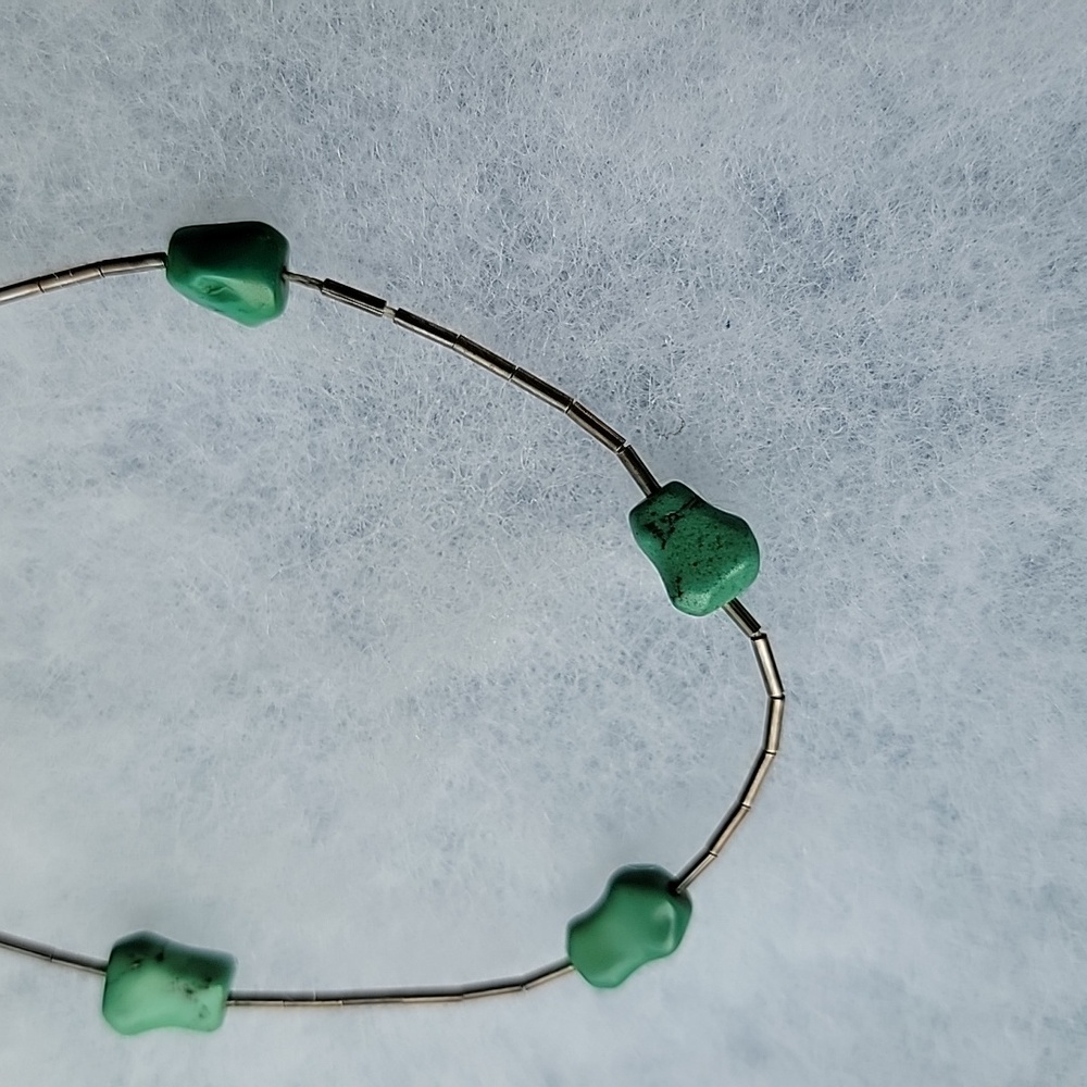 2/$8 Boho Southwestern Green Stone Necklace Choker - Picture 11 of 12